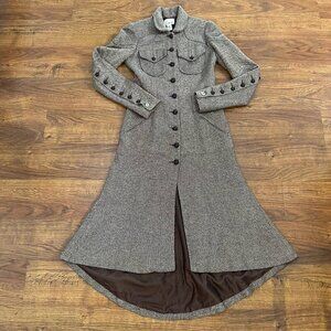 Ya-Ya tweed wool long coat